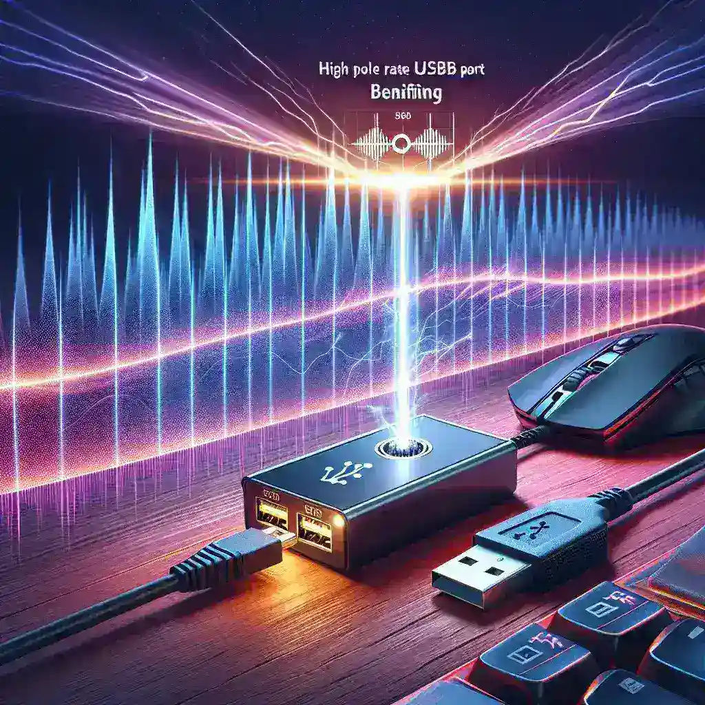 What is the benefit of high polling rate USB ports for gaming peripherals?